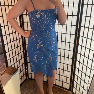 Lulus dress mini cocktail blue lace